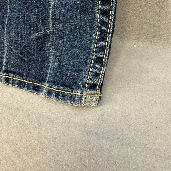 Miss Me Jeans Women's 33 (16) Blue Boot Cut Cow Print Western Preppy Blingy - Picture 8 of 15